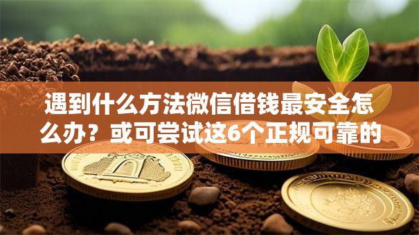 遇到什么方法微信借钱最安全怎么办?或可尝试这6个正规可靠的贷款平台 遇到什么方法微信借钱最安全怎么办?或可尝试这6个正规可靠的贷款平台