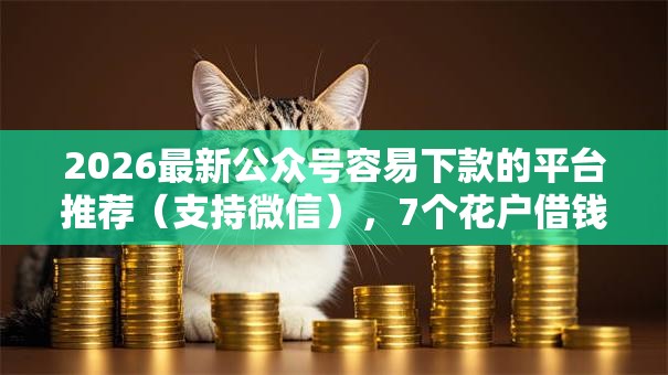 2026最新公众号容易下款的平台推荐（支持微信），7个花户借钱的平台100%能借到无私分享