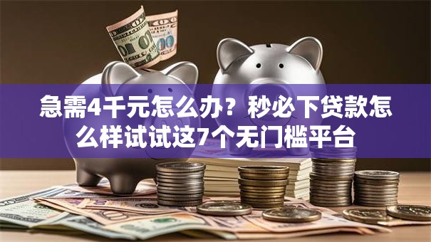 急需4千元怎么办?秒必下贷款怎么样试试这7个无门槛平台 急需4千元怎么办?秒必下贷款怎么样试试这7个无门槛平台