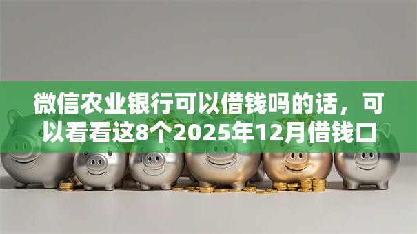 微信农业银行可以借钱吗的话，可以看看这8个2025年12月借钱口子