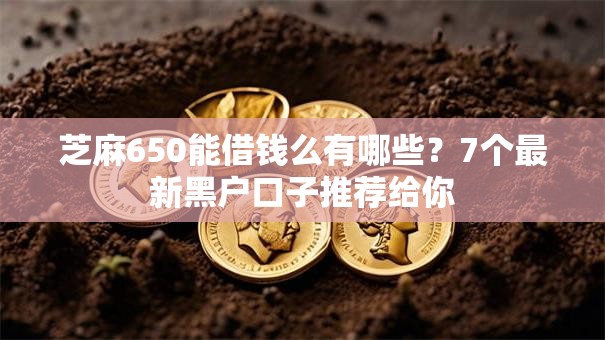 芝麻650能借钱么有哪些?7个最新黑户口子推荐给你 芝麻650能借钱么有哪些?7个最新黑户口子推荐给你