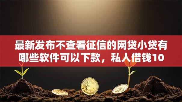 最新发布不查看征信的网贷小贷有哪些软件可以下款，私人借钱1000元有这5个渠道