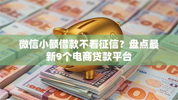 微信小额借款不看征信？盘点最新9个电商贷款平台