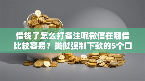 借钱了怎么打备注呢微信在哪借比较容易?类似强制下款的5个口子参考 借钱了怎么打备注呢微信在哪借比较容易?类似强制下款的5个口子参考