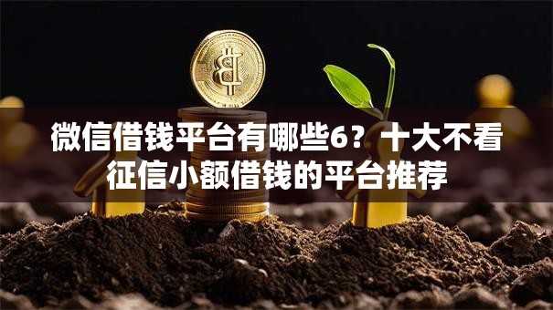 微信借钱平台有哪些6？十大不看征信小额借钱的平台推荐