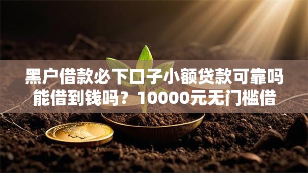 黑户借款必下口子小额贷款可靠吗能借到钱吗？10000元无门槛借款6个平台推荐