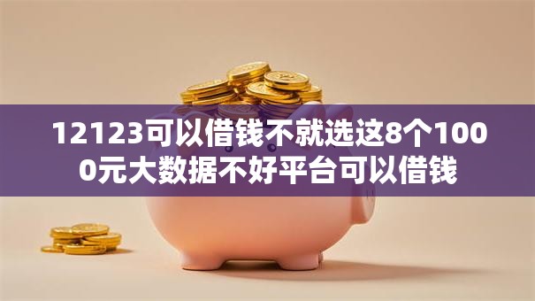 12123可以借钱不就选这8个1000元大数据不好平台可以借钱