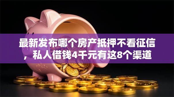 最新发布哪个房产抵押不看征信，私人借钱4千元有这8个渠道