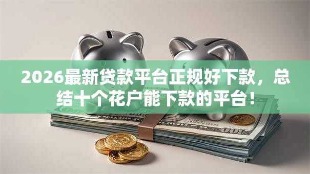 2026最新贷款平台正规好下款，总结十个花户能下款的平台！