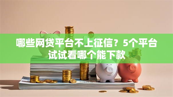 哪些网贷平台不上征信？5个平台试试看哪个能下款
