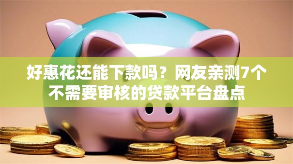 好惠花还能下款吗？网友亲测7个不需要审核的贷款平台盘点