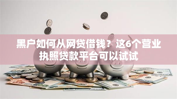 黑户如何从网贷借钱？这6个营业执照贷款平台可以试试