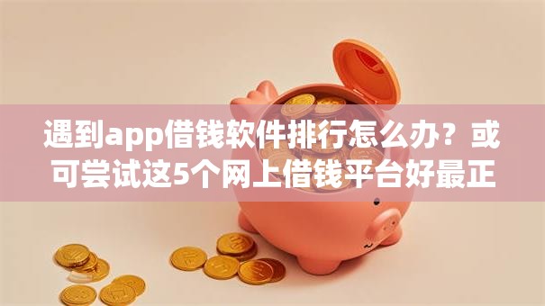 遇到app借钱软件排行怎么办？或可尝试这5个网上借钱平台好最正规