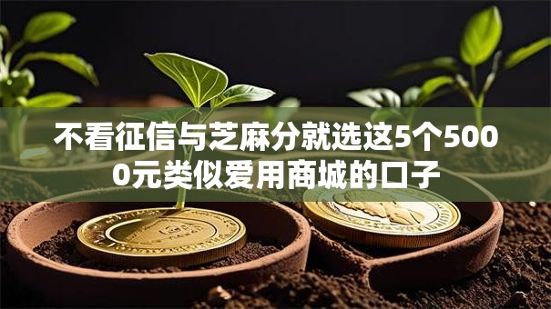 不看征信与芝麻分就选这5个5000元类似爱用商城的口子