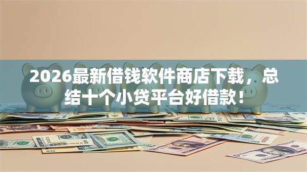 2026最新借钱软件商店下载，总结十个小贷平台好借款！
