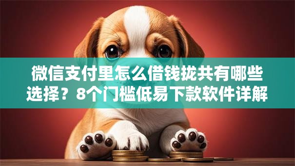 微信支付里怎么借钱拢共有哪些选择？8个门槛低易下款软件详解