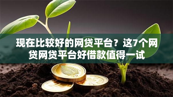 现在比较好的网贷平台？这7个网贷网贷平台好借款值得一试