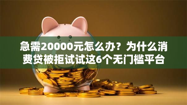 急需20000元怎么办？为什么消费贷被拒试试这6个无门槛平台