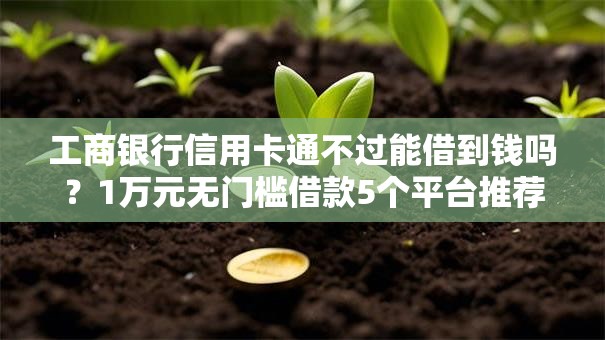 工商银行信用卡通不过能借到钱吗?1万元无门槛借款5个平台推荐 工商银行信用卡通不过能借到钱吗?1万元无门槛借款5个平台推荐
