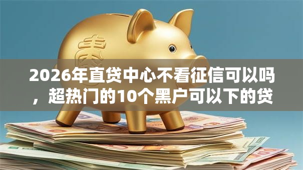 2026年直贷中心不看征信可以吗，超热门的10个黑户可以下的贷款口子推荐