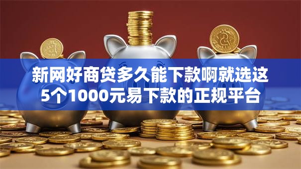 新网好商贷多久能下款啊就选这5个1000元易下款的正规平台