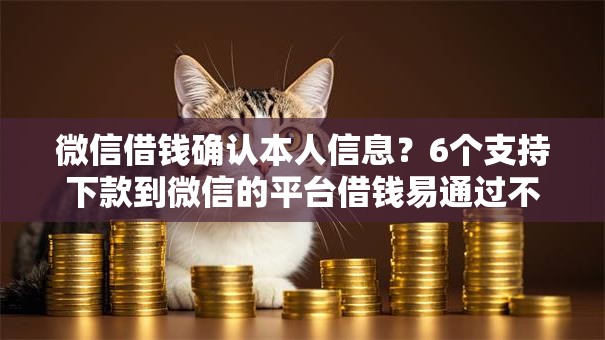 微信借钱确认本人信息?6个支持下款到微信的平台借钱易通过不看征信 微信借钱确认本人信息?6个支持下款到微信的平台借钱易通过不看征信