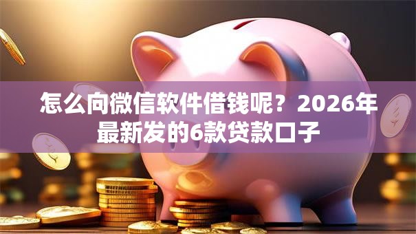 怎么向微信软件借钱呢？2026年最新发的6款贷款口子