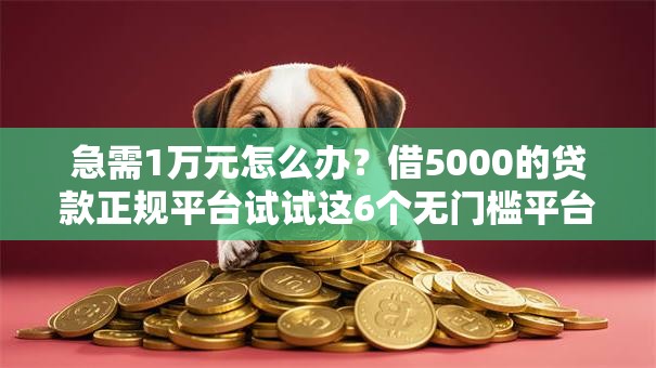 急需1万元怎么办？借5000的贷款正规平台试试这6个无门槛平台