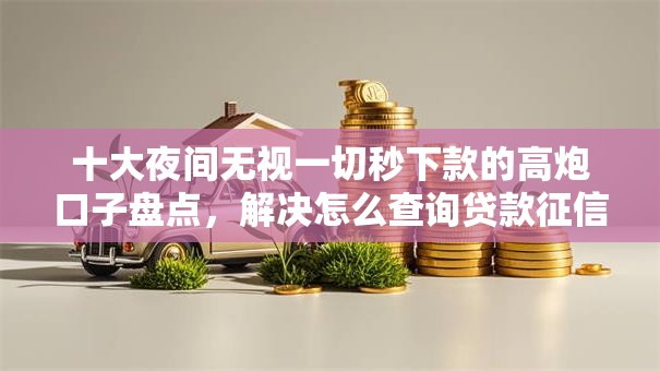 十大夜间无视一切秒下款的高炮口子盘点，解决怎么查询贷款征信过不过的问题