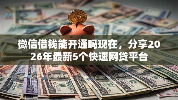 微信借钱能开通吗现在，分享2026年最新5个快速网贷平台