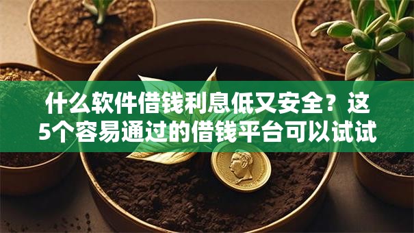 什么软件借钱利息低又安全?这5个容易通过的借钱平台可以试试 什么软件借钱利息低又安全?这5个容易通过的借钱平台可以试试