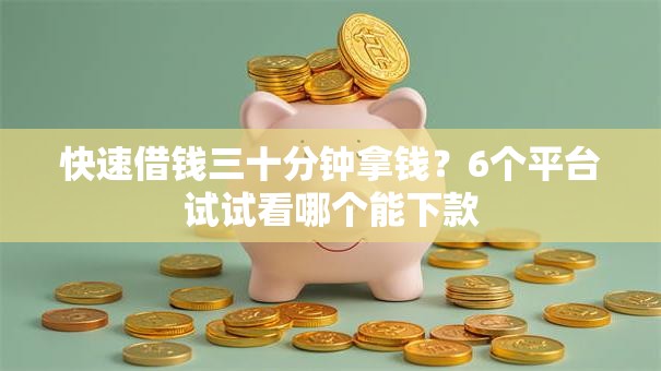快速借钱三十分钟拿钱?6个平台试试看哪个能下款 快速借钱三十分钟拿钱?6个平台试试看哪个能下款