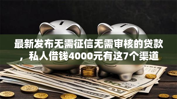 最新发布无需征信无需审核的贷款，私人借钱4000元有这7个渠道