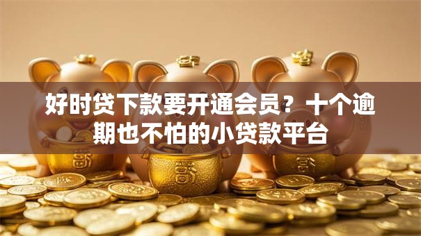 好时贷下款要开通会员?十个逾期也不怕的小贷款平台 好时贷下款要开通会员?十个逾期也不怕的小贷款平台