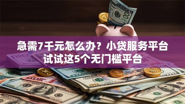 急需7千元怎么办？小贷服务平台试试这5个无门槛平台