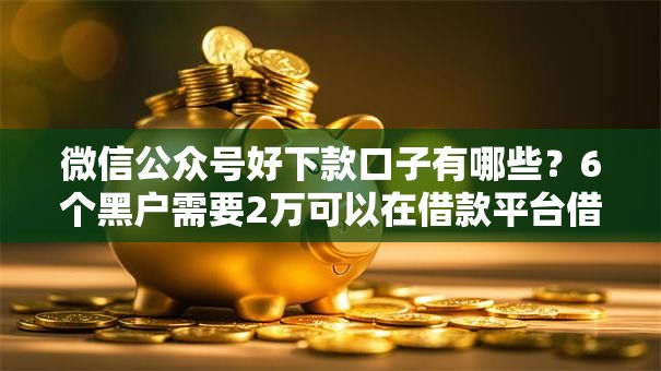 微信公众号好下款口子有哪些？6个黑户需要2万可以在借款平台借款推荐给你