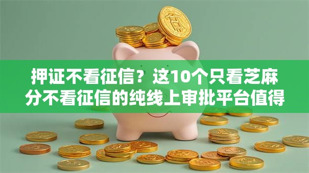 押证不看征信？这10个只看芝麻分不看征信的纯线上审批平台值得一试