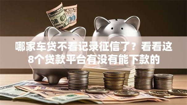 哪家车贷不看记录征信了？看看这8个贷款平台有没有能下款的