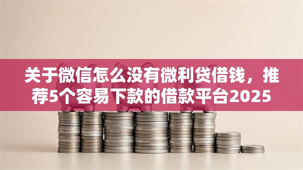 关于微信怎么没有微利贷借钱，推荐5个容易下款的借款平台2025给你