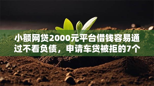 小额网贷2000元平台借钱容易通过不看负债，申请车贷被拒的7个平台介绍