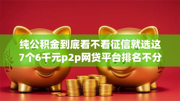 纯公积金到底看不看征信就选这7个6千元p2p网贷平台排名不分先后百强榜 纯公积金到底看不看征信就选这7个6千元p2p网贷平台排名不分先后百强榜