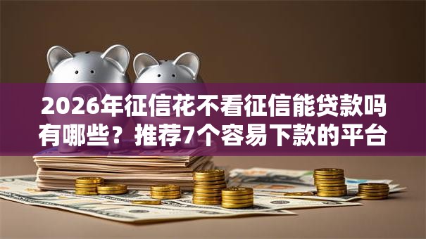 2026年征信花不看征信能贷款吗有哪些？推荐7个容易下款的平台