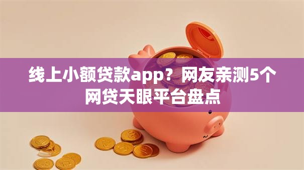 线上小额贷款app？网友亲测5个网贷天眼平台盘点