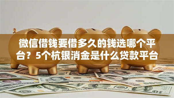 微信借钱要借多久的钱选哪个平台？5个杭银消金是什么贷款平台推荐