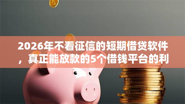 2026年不看征信的短期借贷软件，真正能放款的5个借钱平台的利率低推荐
