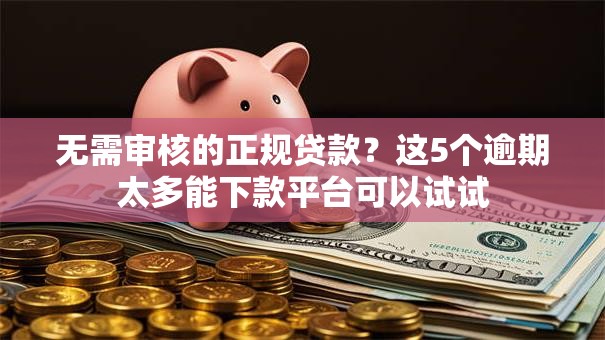 无需审核的正规贷款？这5个逾期太多能下款平台可以试试