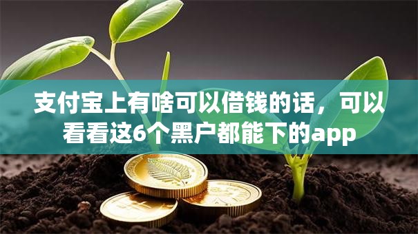 支付宝上有啥可以借钱的话，可以看看这6个黑户都能下的app