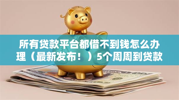 所有贷款平台都借不到钱怎么办理（最新发布！）5个周周到贷款相同系列的平台