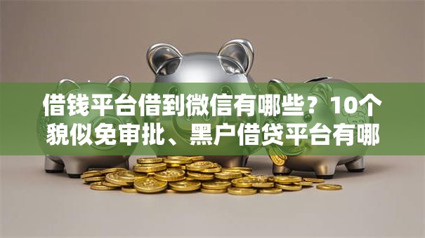 借钱平台借到微信有哪些？10个貌似免审批、黑户借贷平台有哪几家合集