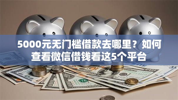 5000元无门槛借款去哪里？如何查看微信借钱看这5个平台
